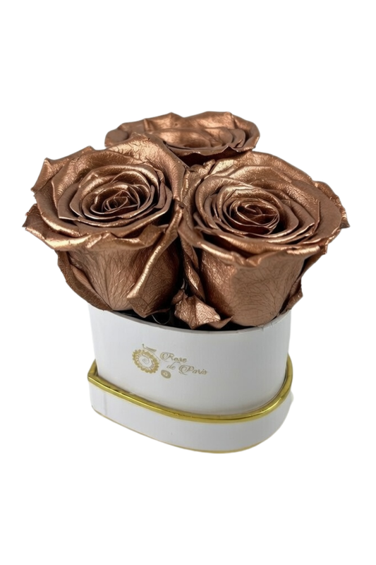 HEART 3 with Copper Roses