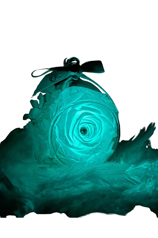 Glow in the dark Blue - Rose Marble