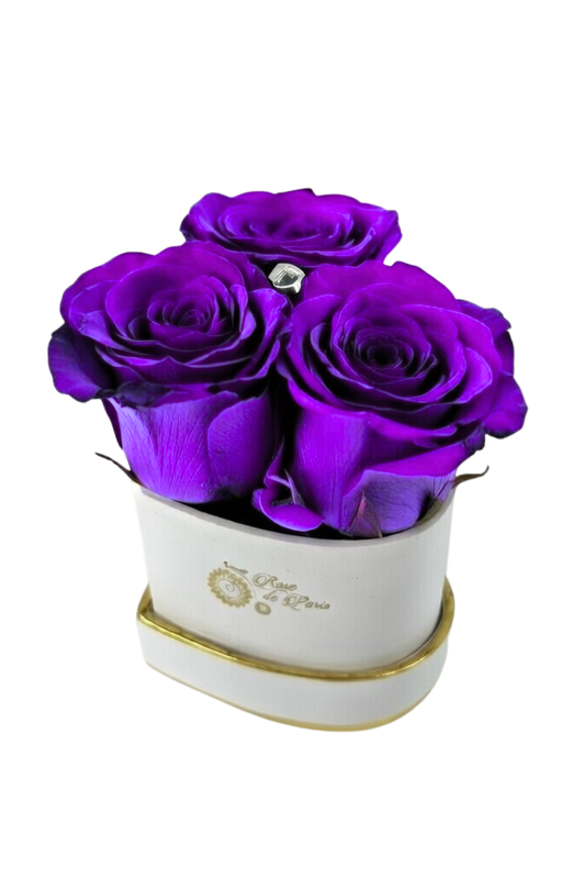 HEART 3 with Purple Roses