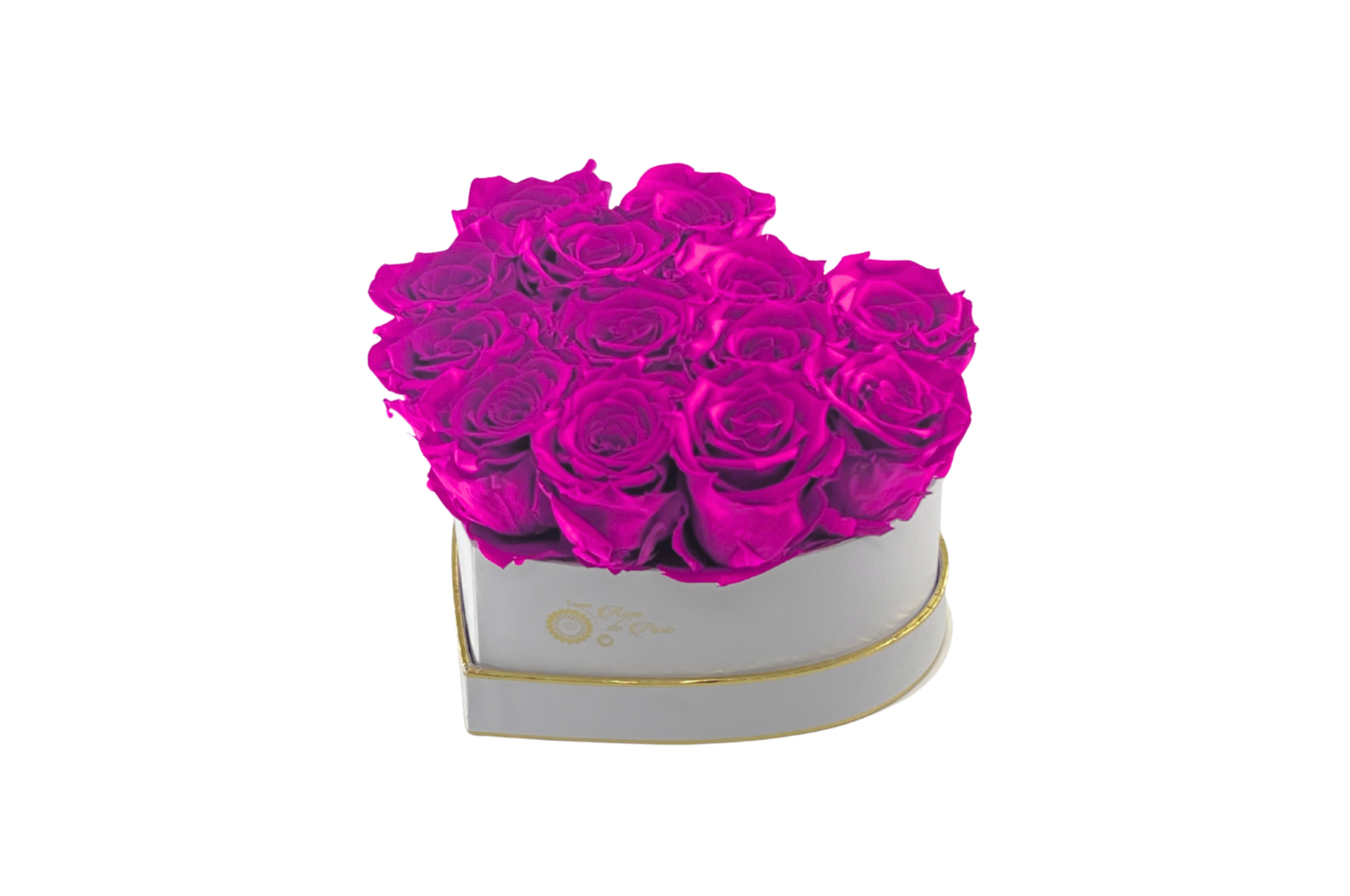 HEART 13 with Fuschia Pink Roses