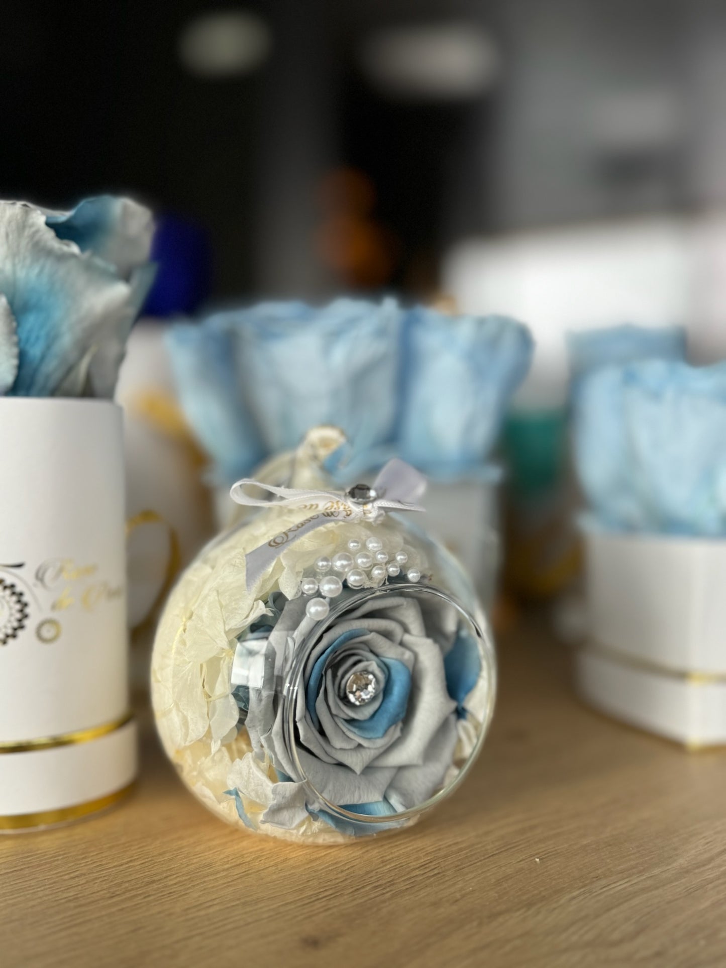 Mixed Blue - Rose Marble