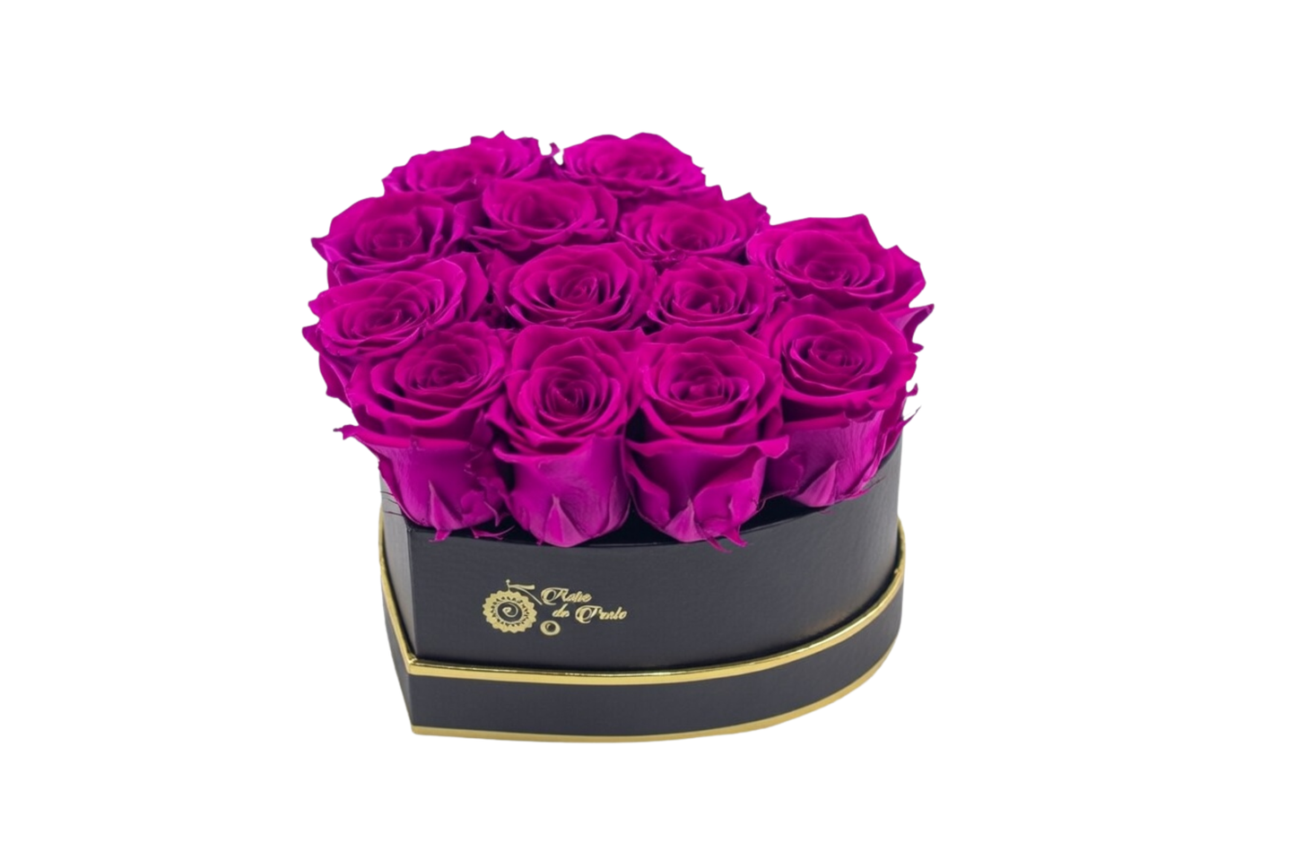 HEART 13 with Fuschia Pink Roses