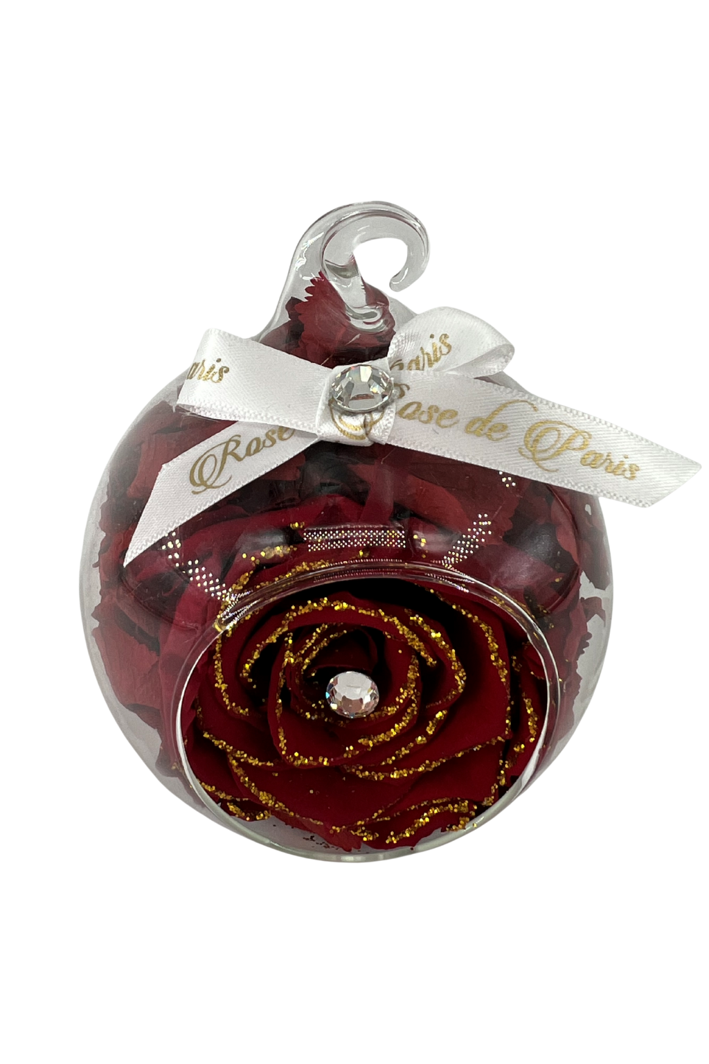 Glitter Gold Dark Red - Rose Marble