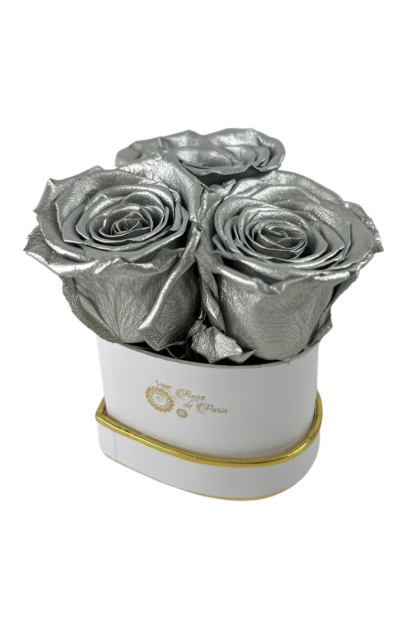 HEART 3 with Silver Roses