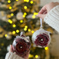 Glitter Gold Dark Red - Rose Marble